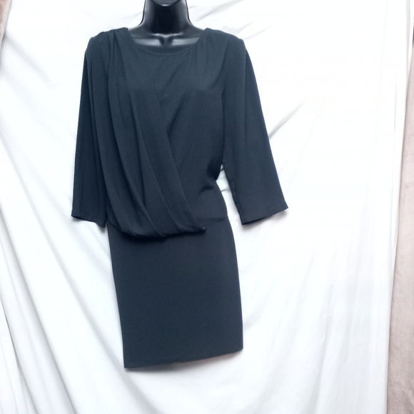 IRO Taupe Drop Waist Dress w/Asymmetric Draped Top - Picture 2 of 7